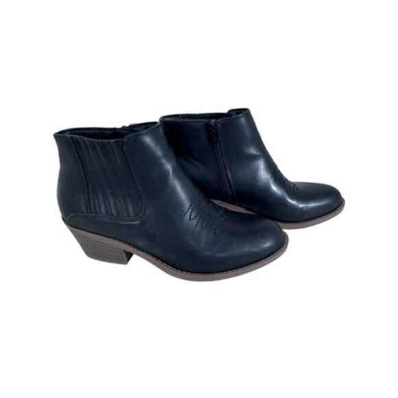 "FRYE & Co" Ankle Slip On Leather Ankle Boots‎ Size 6.5 Cowgirl Rodeo Block Heel - Picture 3 of 14